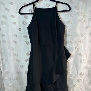 Lulu's Women’s Black Asymmetrical Ruffle Dress Prom Pick Size Small